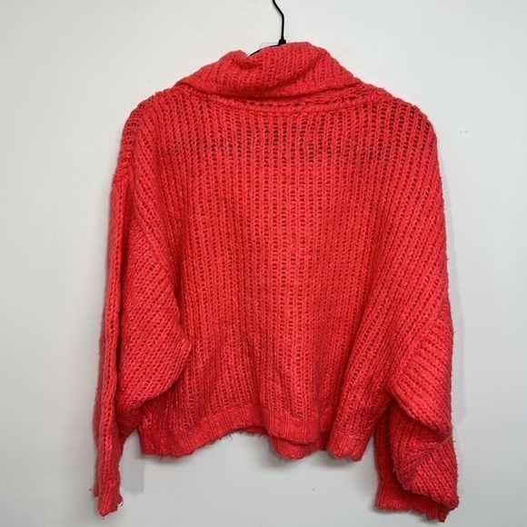 Anthropologie Pilcro Zamora Orange Cropped Cowl‎ Neck Sweater Small - Picture 6 of 9